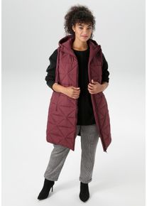 Steppweste ANISTON PLUS, Damen, Gr. 54, bordeauy, Steppware, Obermaterial: 100% Polyamid. Futter: 100% Polyester. Wattierung: 100% Polyester, unifarben, figurumspielend kniebedeckend, Westen Steppweste, trendige wattierte Steppweste