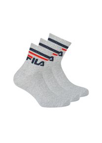 Kurzsocken Fila "Socken 3er Pack", Damen, Gr. 39-42, grau, Obermaterial: 80% Baumwolle CO. 18% Polyester PES. 2% Elasthan EL., Socken Kurzsocken