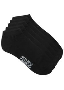 Jack & Jones Basicsocken JACK & JONES "JACBASIC BAMBOO SHORT SOCK 5 PACK", Herren, schwarz, Baumwollmischung, unifarben, Socken Basicsocken