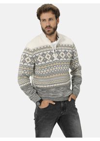 Troyer Babista "Pullover VARZIRO", Herren, Gr. XL, grau (grau gemustert), Obermaterial: 55% Polyacryl PAN. 45% Baumwolle CO., Pullover Troyer