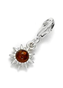 Kettenanh&auml;nger OSTSEE-SCHMUCK "- Sonne - Silber 925/000 - Bernstein" Gr. 21, silber (silber 925, silberfarben, wei&szlig;), Schmuckanh&auml;nger, Damen, Silber 925 (Sterlingsilber), Kettenanh&auml;nger