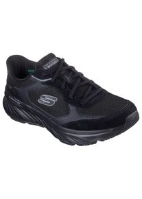 Slip-On Sneaker Skechers "EDGERIDE-ERLON", Herren, Gr. 48,5, schwarz, Lederimitat, Textil, Veloursleder, unifarben, Schuhe Slip-On Sneaker, Trainingsschuh, Trekkingschuh mit Relaxed Fit Passform