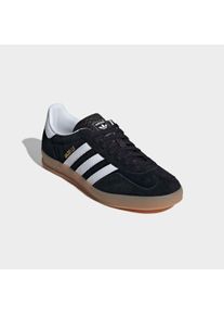 Sneaker adidas originals "GAZELLE INDOOR", Herren, Gr. 40, core schwarz, ftwr wei&szlig;, gum 2, Leder, Synthetik, Schuhe Sneaker