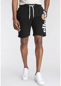 Sweatshorts Ellesse "BOSSINI FLEECE SHORT", Herren, Gr. S, N-Gr, schwarz, Obermaterial: 80% Baumwolle, 20% Polyester, Basic schmal kurz, Hosen Sweatshorts
