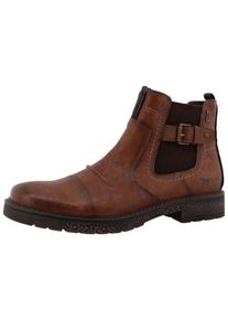Winterboots Mustang Shoes "Midor", Herren, Gr. 43, braun, Lederimitat, Textil, Schuhe Winterboots, Business Stiefel, Boots mit Warmfutter