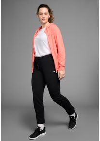 Jogginganzug Kangaroos, Damen, Gr. 40, rot (coral), Interlock, Obermaterial: 60% Baumwolle, 40% Polyester, figurumspielend, Sportanz&uuml;ge Jogginganzug, Gro&szlig;e Gr&ouml;&szlig;en