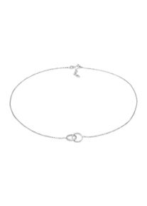 Choker Elli "Halskette Choker Ringe Kreis Minimal Trend 925 Silber" Gr. 36, silber, Halsketten, Damen, mit Steinen, Silber 925 (Sterlingsilber), Choker