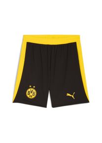 Trainingsshorts Puma "BVB SHORTS REPLICA W/ BLOCKING", Herren, Gr. M, N-Gr, Puma schwarz, faster gelb, Web, Obermaterial: 100% Polyester, regular fit kniefrei, Hosen Trainingsshorts, sportlicher Stil, f&uuml;r Fu&szlig;balltraining, mit DryCELL-Technologie