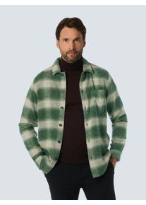 Langarmshirt NO EXCESS, Herren, Gr. XL, gr&uuml;n (dunkelgr&uuml;n), Web, Obermaterial: 100% Baumwolle, kariert, bequem Po-bedeckend, Rundhals, 1-Knopf-Manschette, Shirts Langarmshirt, Overshirt im Karo-Design
