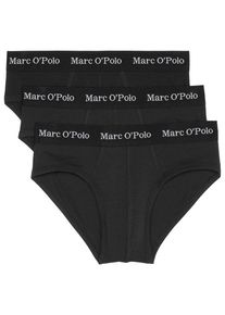 Marc O'Polo Slip MARC O'POLO "Essentials", Herren, Gr. S, schwarz (990schwarz), Obermaterial: 95% Baumwolle, 5% Elasthan, kontrastfarbene Details, k&ouml;rpernah, Unterhosen Slip, mit verst&auml;rkter Frontpartie