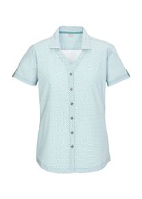 Funktionshemd Killtec "KOS 46 WMN WVN SHRT", Damen, Gr. 40, Normalgr&ouml;&szlig;en, blau (aquablau), Obermaterial: 92% Polyester, 8% Elasthan, Hemden Funktionshemd, Schnelltrocknende Funktionsbluse mit Stretch und All Over-Print