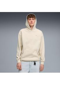 Kapuzensweatshirt Puma "CLASS RELAXED PINNACLE HOODIE FL", Herren, Gr. S, wei&szlig; (alpine snow), Fleece, Obermaterial: 66% Baumwolle, 34% Polyester, bedruckt, relaxed fit normal, angesetztes B&uuml;ndchen, Sweatshirts Kapuzensweatshirt, mit K&auml;ngurutasche, mit Print-Applikationen, mit Kapuze