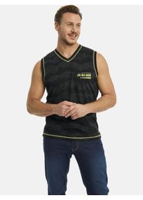 Muskelshirt Jan Vanderstorm "Tanktop FAFNER", Damen, Gr. 4XL, schwarz (schwarz gemustert), Obermaterial: 100% Baumwolle CO., Tops Muskelshirt