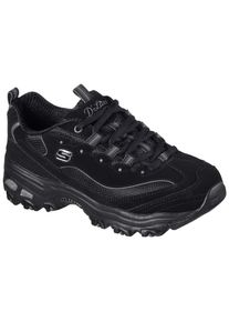 Sneaker Skechers "D&acute;Lites - Biggest Fan", Damen, Gr. 37, grau (anthrazit), Leder, Synthetik, Textil, Schuhe Sneaker, Freizeitschuh, Halbschuh, Schn&uuml;rschuh im trendigen Chunky-Style
