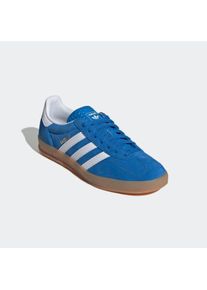 Sneaker adidas originals "GAZELLE INDOOR", Herren, Gr. 42,5, blaubird, ftwwht, gum2, Leder, Synthetik, Schuhe Sneaker