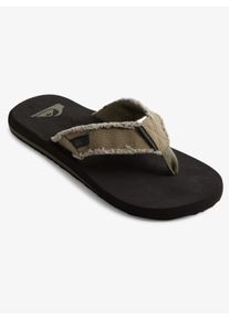 Zehentrenner Quiksilver "MONKEY ABYSS", Herren, Gr. 43, bunt (schwarz, ocker), Synthetik, Textil, Schuhe Zehentrenner