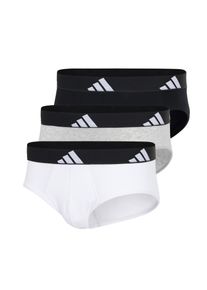 Slip adidas Sportswear "Active Flex Cotton", Herren, Gr. S, 917, assorted, Single Jersey, Obermaterial: 95% Baumwolle, 5% Elasthan, unifarben mit Farbeinsatz, k&ouml;rpernah, Unterhosen Slip, elastisch, Logo-Bund, scheuerfreies Tragegef&uuml;hl, ohne Eingriff