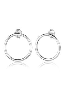 Paar Ohrstecker Elli "Ohrringe Basic Kreis Geo Trend 925 Sterling Silber", silber, Ohrringe, Damen, ohne Stein, Silber 925 (Sterlingsilber), Paar Ohrstecker