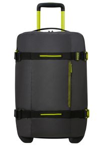 Reisetasche American Tourister "URBAN TRACK 55", Damen, Gr. B/H/T: 35cm x 55cm x 20cm, schwarz (schwarz, lime), Polyester, Taschen Reisetasche, Trolley Duffle Bag Reisegep&auml;ck Handgep&auml;ck Trolley