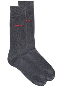 Businesssocken HUGO UNDERWEAR "2P RS UNI CC", Damen, Gr. 39-42, schwarz (schwarz012), Baumwollmischung, unifarben, elastisch, Socken Businesssocken, mit kontrastfarbenem HUGO Logo-Schriftzug
