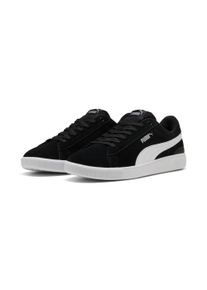 Sneaker Puma "VIKKY V3", Damen, Gr. 37, schwarz-wei&szlig; (Puma schwarz, Puma wei&szlig;, Puma wei&szlig;, Puma silber), Leder, Schuhe Sneaker