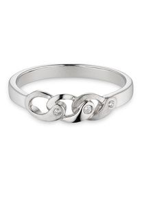 Silberring Bruno Banani "Schmuck Geschenk" Gr. 54, silberfarben, kristallwei&szlig;, Fingerringe, Damen, 54, Silber 925 (Sterlingsilber), 4,6mm, Silberring, mit Zirkonia (synth.)