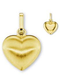 Kettenanh&auml;nger ONE ELEMENT "Herz Herz Anh&auml;nger aus 333 Gelbgold", gold, Schmuckanh&auml;nger, Damen, Gelbgold 333, Kettenanh&auml;nger