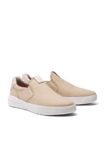 Sneaker Timberland "Seneca Bay LOW SLIP ON SNEAKER", Herren, Gr. 43, beige (lt bei nubuc), Leder, Schuhe Sneaker