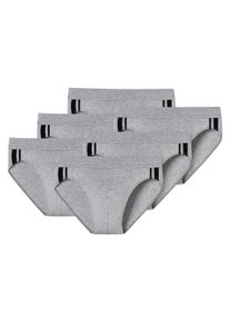 Slip Schiesser "Slip 6er Pack", Herren, Gr. S, grau, Obermaterial: 95% Baumwolle CO. 5% Elasthan EL., Unterhosen Slip
