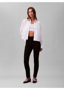 Skinny-fit-Jeans Calvin Klein Jeans "HIGH RISE", Damen, Gr. 27, L&auml;nge 30, ck classic schwarz, Denim/Jeans, Obermaterial: 80% Baumwolle, 12% Polyester, 6% Elastomultiester, 2% Elasthan, unifarben, skinny fit lang, Jeans Skinny-fit-Jeans, klassische schmalgeschnittene Jeans