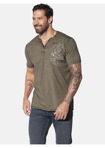 T-Shirt Jan Vanderstorm "T-Shirt GODBERT", Damen, Gr. XXL, gr&uuml;n (khaki), Obermaterial: 100% Baumwolle CO., Shirts T-Shirt
