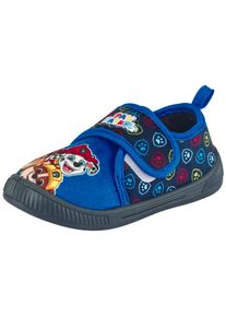 Hausschuh Disney "PAW PATROL", M&auml;dchen, Gr. 21, navy, Textil, Schuhe Hausschuh, Kindergartenschuhe, super weiche, flexible Sohle