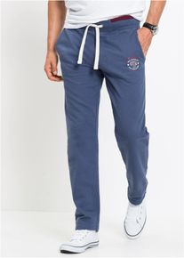 Jogginghose bonprix, Herren, Gr. 44/46, N-Gr, blau (indigo), Obermaterial: 100% Baumwolle, unifarben, regular fit, Hosen Jogginghose, mit elastischem Bund, mit Kordelzug, regular fit, mit Ges&auml;&szlig;tasche