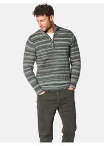 Troyer Babista "Pullover CRUDALESSI", Herren, Gr. L, grau (gr&uuml;n gestreift), Obermaterial: 36% Polyacryl PAN. 32% Polyamid ECONYL PA ECONYL. 17% Polyester COOLMAX PES(Coolmax). 15% Wolle mw., gestreift, normal, ohne Ausschnitt, Pullover Troyer