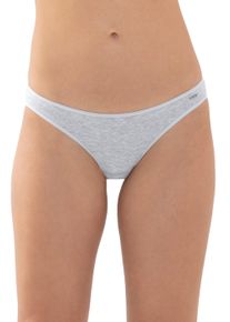 Minislip Mey "Cotton Pure", Damen, Gr. 42, grau (light grau melange), Single Jersey, Obermaterial: 94% Baumwolle, 6% Elasthan, k&ouml;rpernah, Unterhosen Minislip, Tiefer, h&uuml;ftiger Sitz, weiche Beinabschl&uuml;sse