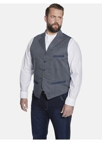 Funktionsweste CHARLES COLBY "Weste DUKE ANDREW", Herren, Gr. 58, blau (dunkelblau bedruckt), Obermaterial: 100% Baumwolle CO., comfort fit normal, Westen Funktionsweste, mit filigranem Muster