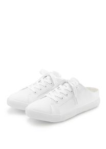 Sabot Vivance "Sneaker, Clog, Slip-On-Sneaker", Damen, Gr. 40, wei&szlig;, Obermaterial: 100% Textilmaterial. Decksohle: 100% Textilmaterial. Futter: 100% Textilmaterial. Laufsohle: 100% Synthetik, unifarben, Basic, Schuhe Sabot, zum Reinschl&uuml;pfen mit Schn&uuml;rung VEGAN