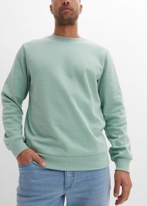 Sweatshirt bonprix "Sweatshirt", Herren, Gr. 44/46 (S), gr&uuml;n (pastellgr&uuml;n), Sweatware, Obermaterial: 60% Baumwolle, 40% Polyester, unifarben, regular fit h&uuml;ftlang, Rundhals, Sweatshirts Sweatshirt, Regular Fit, mit Rundhalsausschnitt, weich angeraute Innenseite