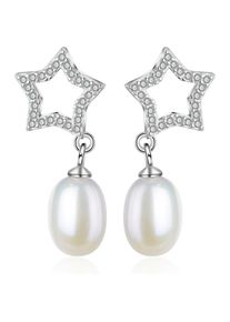 Perlenohrringe AILORIA "Ohrringe MIZUKI", silber, Ohrringe, Damen, Silber 925 (Sterlingsilber), Perlenohrringe