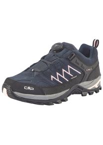 Wanderschuh CMP "RIGEL LOW FITGO WMN WP TREKKING SHOES", Damen, Gr. 38, antracite, rose, Leder, Schuhe Wanderschuh, wasserdicht