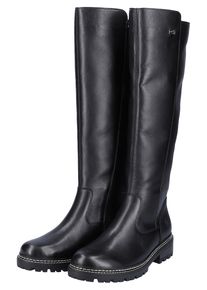 Stiefel Remonte, Damen, Gr. 37, Normalschaft, schwarz, Leder, Schuhe Stiefel, Blockabsatz, Businesschuh, Langschaftstiefel Innenrei&szlig;verschluss