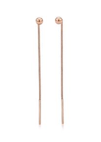 Paar Ohrh&auml;nger Elli "Ohrringe Ohrh&auml;nger Geo Kugel Basic Durchzieher 925 Silber" Gr. 68, rosa (rosegold), Ohrringe, Damen, ohne Stein, Silber 925 (Sterlingsilber), Paar Ohrh&auml;nger