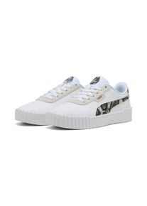 Sneaker Puma "CARINA 3.0 SNAKE CHIC", Damen, Gr. 36, silber (Puma wei&szlig;, vapor gray, Puma aged silber), Schuhe Sneaker