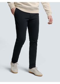 Chinohose NO EXCESS, Herren, Gr. 38, L&auml;nge 34, blau (night), Web, Obermaterial: 97% Baumwolle, 3% Elasthan, unifarben, normal lang, Hosen Chinohose, mit Garmend-Dyed-Finish