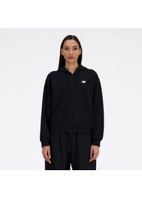 Sweatjacke New Balance "Sport Essentials French Terry Full Zip", Damen, Gr. XXL, schwarz, Obermaterial: 60% Baumwolle, 40% Polyester, Sweatjacken Sweatjacke, f&uuml;r gem&uuml;tliche Stunden und entspannte Aktivit&auml;ten