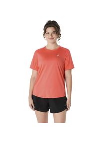 Laufshirt asics "asics CORE TOP", Damen, Gr. XS, coral reef, Obermaterial: 100% Polyester, Shirts Laufshirt, f&uuml;r Sportmode, Fr&uuml;hlings- und Herbstmode, mit reflektierenden Details