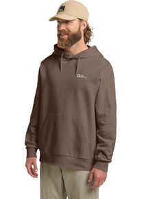 Kapuzenpullover Jack Wolfskin "ESSENTIAL HOODIE M", Herren, Gr. M (50), braun (cold, coffee), Obermaterial: 100% Baumwolle, Pullover Kapuzenpullover
