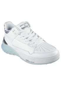 Sneaker Skechers "SIZZLE-SNOOP SIZZLE BUCKETS", Herren, Gr. 45, wei&szlig;, Leder, Schuhe Sneaker, Schn&uuml;rschuh, Freizeitschuh, MidCut mit Air-Cooled Memory Foam