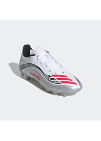 Fu&szlig;ballschuh adidas Performance "F50 MESSI LEAGUE MULTI-GROUND KINDER", Kinder, Gr. 32, silber (cloud wei&szlig;, lucid rot, silber metallic), Synthetik, Schuhe Fu&szlig;ballschuh, geeignet f&uuml;r Rasen- und Kunstrasenpl&auml;tze, f&uuml;r Kinder & Jugendliche