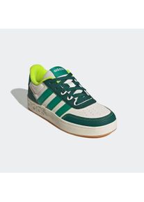Sneaker adidas Sportswear "BREAKBASE KIDS", Damen, Gr. 38,5, sanftes wei&szlig;, collegiate gr&uuml;n, court gr&uuml;n, Synthetik, Textil, Schuhe Sneaker, f&uuml;r Kinder & Jugendliche
